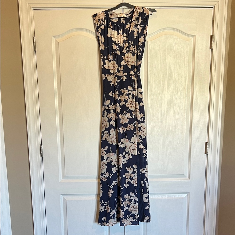 Yumi Kim Navy and Cream Floral Maxi Dress